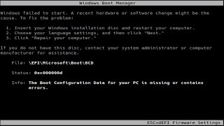 Windows startet nicht Windows Boot Manager zeigt Status0xc000000f [upl. by Arelus]