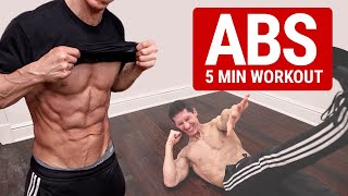 Quick Ab Workout  5 Minutes FOLLOW ALONG [upl. by Taran790]