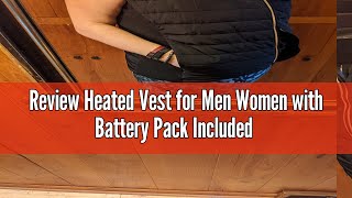 Review Heated Vest for Men Women with Battery Pack Included USB Electric Heating Vest Rechargeable [upl. by Qirat]