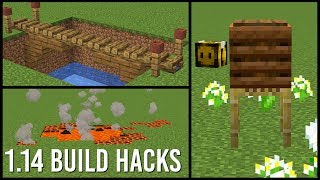 114 Minecraft Build Hacks [upl. by Ammann]