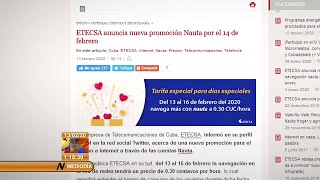 ETECSA anuncia nueva promoción Nauta por el 14 de febrero [upl. by Ansilme]