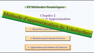 Méthode dapproximation de Tchebychev détaillée et programmée sous Matlab [upl. by Ennayoj]