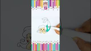 Magical Mermaid Coloring Pages  Fun amp Educational Videos for Kids shorts [upl. by Bendick]