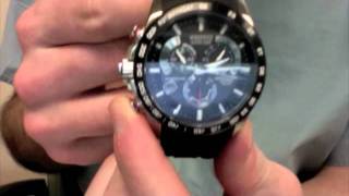 Citizen AT400801E First Review Eco Drive Atomic Watch Rubber Strap [upl. by Atiuqaj888]