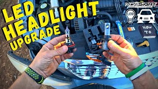 LED Headlight Bulb Upgraded H139008  InstallReview [upl. by Atalya]