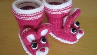 Baby  Kleinkindern Pantoffeln stricken [upl. by Noiek]