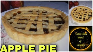 Apple pie  Pie crust recipe  Eggless Apple pie  Homemade apple pie  Golds Diary [upl. by Ardnikat]