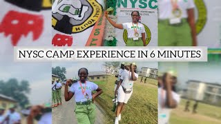 Vlog MY NYSC CAMPING EXPERIENCE IN 6 MINS [upl. by Aisad]