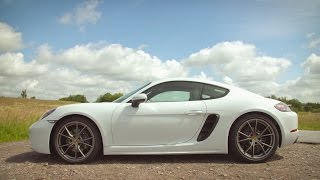 Porsche 718 Cayman Carrera White Exterior Interior and Drive [upl. by Lahey842]