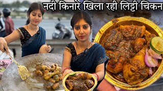 सिर्फ Rs35 में बच्चों को पढ़ाने के लिए खिला रही Litti ChickenMuttonMachli etcZaika Patna Ka [upl. by Ettedranreb]