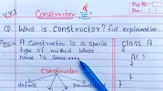 Constructors in Java  what is constructor with syntax and example [upl. by Hugon]