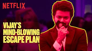 Thalapathy Vijay’s ULTIMATE Escape Plan🤯 Ft Prabhu Deva  The Greatest Of All Time  Netflix India [upl. by Alodee]