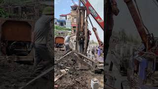 pile driving process construction pipedrive smartworkers smartworks smartmachines shorts [upl. by Daisey]