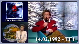 JO ALBERTVILLE 92 Roger Zabel médaille dor en biathlon  MÉTÉO C Laborde  TF1  14021992 [upl. by Doxia]