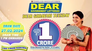 LOTTERY LIVE DEAR 1 PM 27022024 NAGALAND STATE LOTTERY LIVE DEAR LOTTERY LIVE LOTTERY SAMBAD LIVE [upl. by Leinadnhoj]