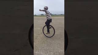 Unicycles unicycling penny farthing high wheel mike arotsky sings doo wop [upl. by Waneta]