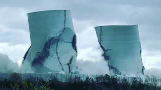 Brayton Point Cooling tower demolition Somerset [upl. by Ier]