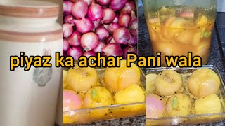 Onion pickle in vinegar and water without oil Sahar Aleem [upl. by Shishko]