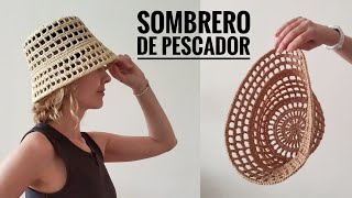 Sombrero de pescador Panamá a crochet fácil Gorro tejido a crochet Como tejer sombrero de playa [upl. by Hedi]