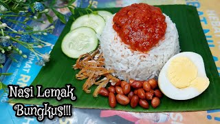 Nasi Lemak Daun Pisang Bungkus Sambal Terbaik Untuk Nasi Lemak👌 Resepi Cara Masak Nasi Lemak [upl. by Loma35]