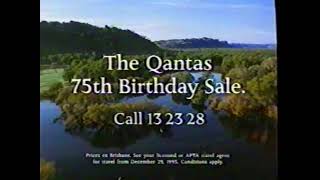 Australian Qantas airlines 75th Birthday sale TV commercial ad 1995 [upl. by Atsuj]