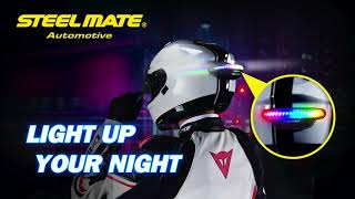 The installation of STEELMATE Motorcycle Helmet Light [upl. by Ariem]