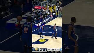 Tyrese Haliburton with the OneLegged Three vs Knicks 🤯  Indiana Pacers [upl. by Deirdre683]