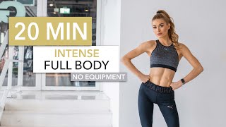 20 MIN FULL BODY WORKOUT  Intense Version  No Equipment I Pamela Reif [upl. by Ulu]