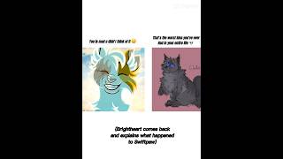 brightheart and swiftpaw go fight some dogs💀meme Brightheart and Cinderpelt edit Warrior Cats [upl. by Ellierim]