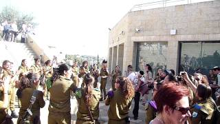 Young Israeli soldiers dancing in Jerusalem 1MOV [upl. by Oatis761]