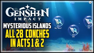 All 28 Echoing Conch Locations Genshin Impact Acts 1 amp 2 So Far [upl. by Graybill]