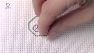 Learn How To Back Stitch Lettering on Aida [upl. by Alexandre]