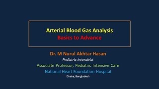 Arterial blood gas analysis ABG II Bengali বাংলা II Recorded lecture [upl. by Obara]