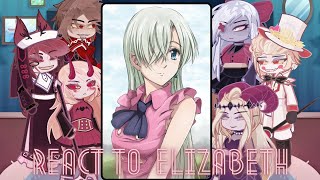 Hazbin Hotel Angels react to elizabeth liones  Meliodas  Lucifer Gacha life 2  Seven deadly sins [upl. by Wright]