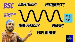 AmplitudeTime PeriodFrequencyWavelengthPhaseNewtonian MechanicsU 4L 2BScPhysics1st Sem [upl. by Kasey17]