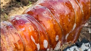 Nagluto ako ng lechon belly sa bukid Dahil birthday ni Tatay  KaMangyan Vlogs [upl. by Adlih317]