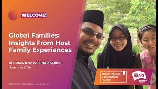 Global Families Insights From Host Family Experiences [upl. by Eniamrahs983]