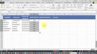 Calculo de Antiguedad de un empleado con Excel [upl. by Bensky]