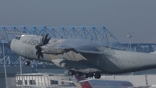 FullHD Airbus A400M takeoff amp landing at ToulouseTLSLFBO [upl. by Thorma417]