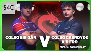 LIVE RUGBY Coleg Sir Gar v Cardiff and Vale College  Ysgolion a cholegau  S4C [upl. by Adekram767]