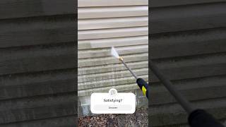 Satisfying power washer cleaning in action on old house powerwasher satisfying cleaning water [upl. by Thisbee]