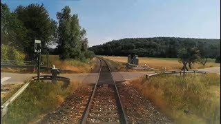 Führerstandsmitfahrt von Ulm Hbf nach Munderkingen [upl. by Ellivnarg119]