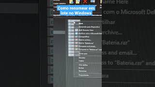 Renomear em lote no Windows [upl. by Pilar]
