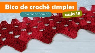 Bicos de crochê simples fácil e rápido para iniciantes  aula 19  JNY Crochê [upl. by Luoar944]