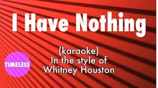 I Have Nothing karaoke [upl. by Gwenn]