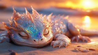 Warm Summer Ambience with Relaxing Ocean Waves amp Iridescent Dragon 🌊🐉 [upl. by Atinuj]