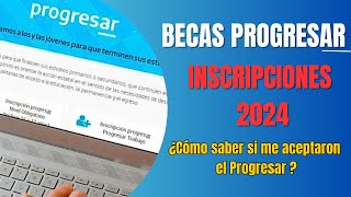 ✅ ANSES Cómo saber si me aceptaron la INSCRIPCIÓN a Progresar 2024 [upl. by Waiter]