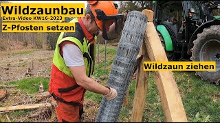 ZPfosten setzen und Wildzaun ziehen ExtraVideo VLOGKW162023 [upl. by Dewhirst]