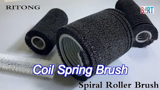 customizable outer wound nylon brush spring brush for industrial cleaning [upl. by Philpot330]