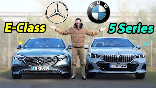 allnew Mercedes EClass W214 vs BMW 5 Series G60 comparison REVIEW [upl. by Jenica570]